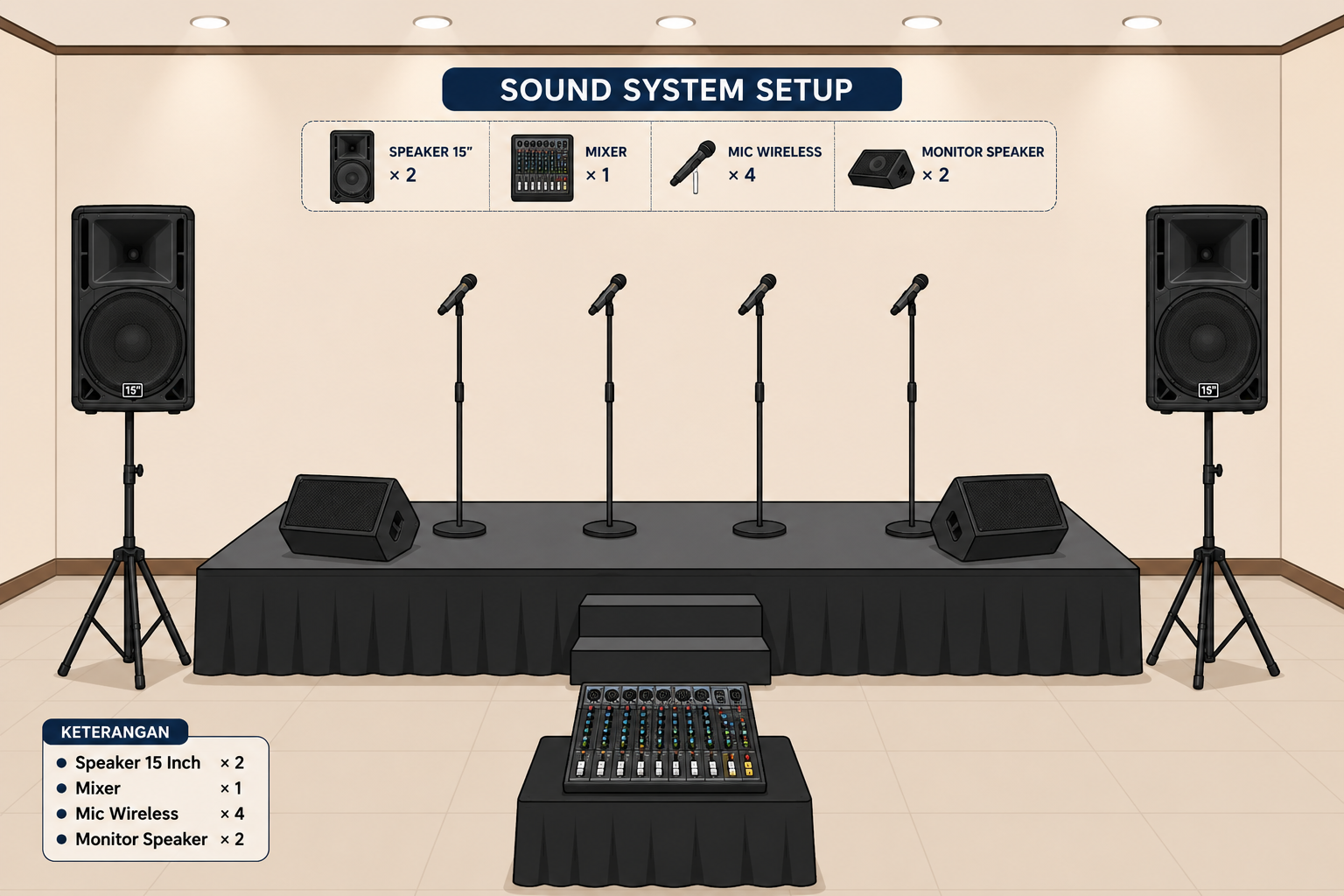 Paket Sound System 2000 Watt